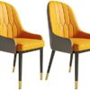 dining chair Office Reception Chairs Business Dining Chairs Set Kitchen Modern Kitchen Dining Chairs Set of 2 Water Proof PU Leather Side Chair w
