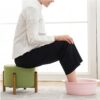 BHVXW Stool, Household Living Room Sofa, Round Stool, Multifunctional Small Bench, Soft Pier (Color : Argento, Size : Talla �nica)