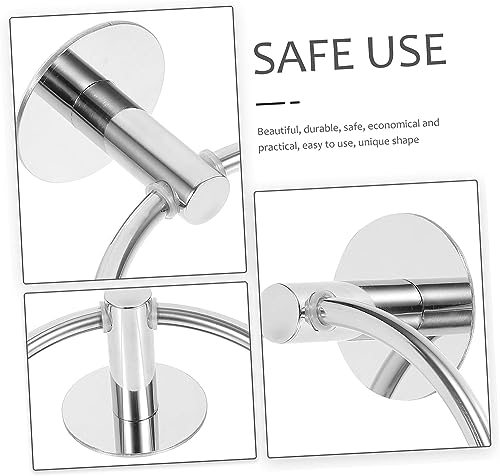 JXINLODGEG Towel Holder, Self Adhesive Towel Ring for Bathroom, SUS 304 Stainless Steel Hand Towel Rail Rack Wall Mounted Towel Hanger for Bathro