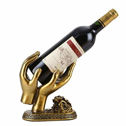 PIBM Stylish Simplicity Hand Care Styling Creative Wine Cabinet Decoration Wine Wine Rack Gold Personality Resin Home Desktop Porch Bar Table Par