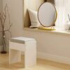 EYHLKM Vanity Stool Bedroom Makeup Vanity Bench Piano Seat with Upholstered Seat