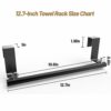 VEHHE Over Door Towel Rack-2pcs, 12.7-Inches, Cabinet Towel Holder with Eva Foam Pads, Over Cabinet Towel Bar with 2 Hooks, Dish Towel Holder wit