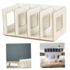 Wooden CD Shelf,Wooden Book Rack,Desktop CD Desktop CD Storage Shelf Wooden CD Rack, Desktop Book Organizer, Album CD Or DVD Storage Case, Holds