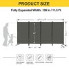 4 Panel Privacy Screen Room Dividers 6FT Portable Office Wall Divider for Rooms Separator 110"x20"x71", Grey