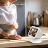 Stand for Ech0 Show 5 (3rd Generation) - PlusAcc Adjustable Mount Accessory with Tilt Function and Anti-Slip Base (White)