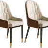 dining chair Office Reception Chairs Business Dining Chairs Set Kitchen Modern Kitchen Dining Chairs Set of 2 Water Proof PU Leather Side Chair w