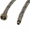 Aumix x2 (Pair) M10 (10mm) x ½” inch BSP 9mm Bore 300mm Flexible Braided Pipe Bathroom Basin Monobloc Mixer Tap Connector Hose WRAS Approved