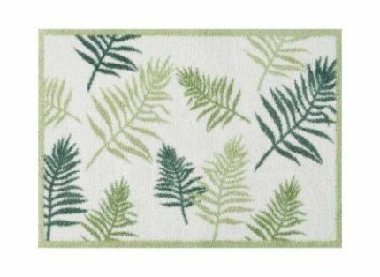 Turtle Mat Bathroom Fern Design Super Absorbent indoor barrier mat 60x85cm Multi-Grip back