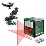 Bosch cross line laser Quigo with universal clamp MM 2 (easy and precise alignment with flexible positioning of the tool thanks to the universal