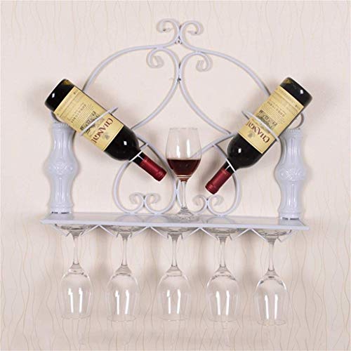 OUSIKA Wine Racks,European Style Wall Wine Rack | Wall Hanging Wine Cabinet Wine Rack | Decoration Wine Rack | Side Hanging Bar Wine Glass Rack H