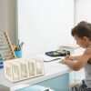 Wooden CD Shelf,Wooden Book Rack,Desktop CD Desktop CD Storage Shelf Wooden CD Rack, Desktop Book Organizer, Album CD Or DVD Storage Case, Holds