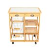 BHVXW Kitchen & Dining Room Cart 2-Drawer Removable Storage Rack with Rolling Wheels Kitchen Trolley Cart Dining