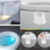 Zsirue Motion Sensor Toilet Night Light Home Toilet Light Bathroom Body Motion Sensor Toilet Bowl Seat Light Lamp 8-Color Changes Internal Memory