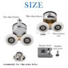 23mm Shower Door Rollers, 4pcs Sliding Shower Doors Wheels Replacement Roller Runner Wheel 2 Top & 2 Bottom Chrome Plated Door Roller fit Glass H