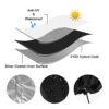 2Packs Folding Reclining Chair Cover with Storage Bag, 210D Oxford Heavy Duty Waterproof Zero Gravity Chair Covers Dustproof & Weather Resistant