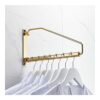 HIGOH Towel Racks, Towel Rail for Bathroom,Brass Folding Drying Rack Towel Bars Towel Holder,Bedroom Wall-Mounted Invisible Clothes Drying Rack T