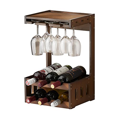 Wooden Wall Mounted Wine Rack,Wall Wine Rack,Wine Bottle Stemware Glass Rack Wall Mounted,Wine Racks,Glass Rack,Hanging Wine Bottle Shelf Organiz