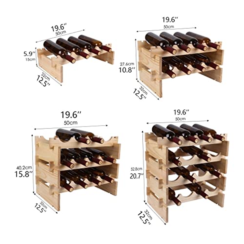 Yalych Home Kitchen Wine Racks Household Wine Rack Decoration, Wine Holder, Wood Wine Rack Stackable, Small Wine Cabinet Display Rack Wine Lattic