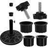 6 Pcs Umbrella Base Stand Replacement Parts,Courtyard Umbrella Base Replacement Parts Outdoor Umbrella Hole Ring Plug Cover with M8 Thread Screw