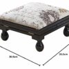 Gablemere 3 Position Footstool-Mahogany, 30.5 x 30.5 x 20 cm
