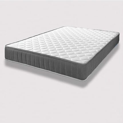 OHS Shorty Mattress 175 x 75 Grey Border, Memory Fibre Spring System Kids Shorty Mattresses Breathable Comfy Firm Small Single Mattress for Relax