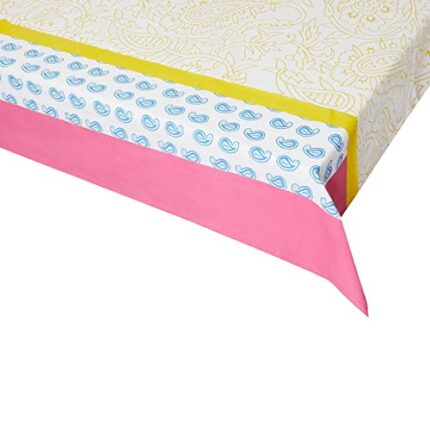 Talking Tables Boho Paisley Fabric Table Cover | Rectangular Party Tablecloth, Reusable Kitchen Accessories, Machine Washable for Dining, Garden,