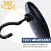 Round Hanging Fogless Shower Mirror for Shaving with Real Glass Surface and Adjustable Swivel Hook - Simply Fill Back Chamber/Reservoir with Hot
