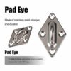 Yeahmart Heavy Duty Sun Shade Sail Fixing Kit for Garden Triangle and Square, Rectangle, 304 Stainless Steel Sun Shade Sail Fixing Hardware Acces