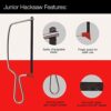 Compact Mini Hacksaw & Junior Hack Saw Set – Simple Blade Replacement – Standard Blade Sizes – Fine Tooth Cutting Blade for Cutting Plastic & Woo
