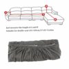 2Pcs/Set L Shaped Sofa Cover Sofa Covers Corner Sofa Sectional Couch Cover 57-73inch Sanding Minimalist L Shaped Cover with Pillowcase Elastic Br