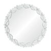 ALEXLOGER 36'' x 36'' Large Sliver Round Decorative Wall Mirror for Living Room, Bedroom, Entryway