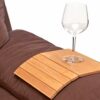 apollo THE HOUSEWARE BRAND Flexible Sofa Tray, Holder, Hevea Wood, Perfect for Wine or Snacks, Arm Chair Media Holder, Natural