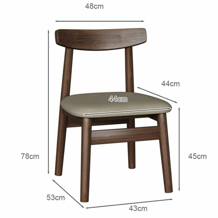 JJZXD Wood Dining Chairs Hotel Lounge Dining Stool Living Room Kitchen Home Furniture