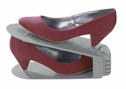 Maximex set of 4 shoe holders, polystyrene, 10.0 x 26.0 x 12.8 cm, grey, article no.: 42060900, polystyrene, grey, 10.0 x 26.0 x 12.8 cm