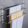 bathroom towel rack Towel Rail Chrome 304 Stainless Steel Heavy Duty Towel Bar Wall Mounted Towel Holder with 3 Rod Storage Rack for Bathroom Kit