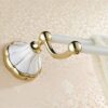 Bathroom Bathroom Lavatory Towel Rack Towel Shelf with Two Towel Bars Wall Mount Holder Tower Hanger/50Cm