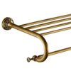 HIGOH Towel Racks, Bathroom Towel Rack Wall Mounted Towel Holder,Bathroom Copper Towel Rack,European Retro Antique Bathroom Towel Bars,Double She