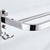 DINGZZ Towel Rack Double Towel Bar Bathroom Fashion Towel Holder Hanger Wall Mounted Polished Chrome