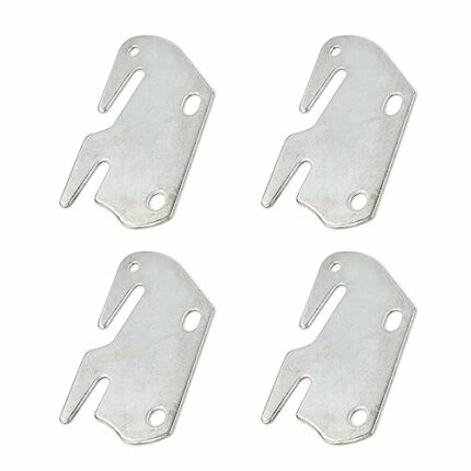 ZYAMY 4pcs Universal Wood Bed Rail Hook Plates Bed to Catch Hook Plates for Footboard Frame, Bed Frame Bracket Headboard