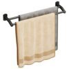 20" Towel Holder for Bathroom Wall, Black Towel Bar, Double Towel Racks