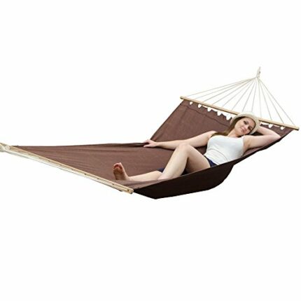AMANKA XXL double Hammock with spreader-bars 200x120cm for two people Brown