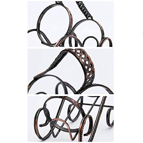 KXDCZ Iron Wine Rack- Elegant Wrought Iron Single Wine Bottle Holder Decorative Red Wine Bottle Stand for Home Restaueant Bar Dinner Tabletop