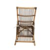 Baxton Studio Dining Chair, Rattan, White/Natural Brown