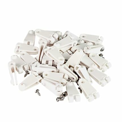 Windhager Sun Shade Sail Rope Tensioning Hooks Set of 30 Stainless Steel Screws White 10701