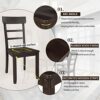 WALNUT 5 Piece Kitchen Dining Table Set 1 Wooden Table + 4 Chairs Set For Restaurant Espresso