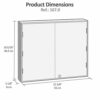Acrimet Key Cabinet Organizer 128 Positions with Lock (Wall Mount) (128 Smoke Tags Included) (Black Cabinet)