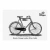 Bar Amigos LEATHER BICYCLE WINE BOTTLE HOLDER Caddy - Carrier Rack Bottle Holder Ideal for Cyclists Taking Wine On A Picnic or Day Trip