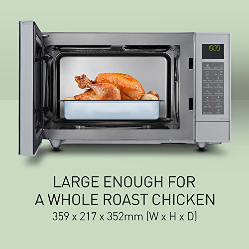 Panasonic CT57 Slim Combination Microwave Oven & Grill with Turntable, 27 Litres, 1000 W Power, 29 pre-set menus, Silver