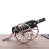 NEOCHY Antique Iron Art Wine Bottle Holder Decorative Metal Artillery Miniature Wine Rack Barware Ornament