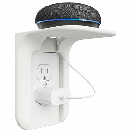 WALI Outlet Shelf Wall Holder, Standard Vertical Duplex DecorativeOutlet Space Saving for Smart Home Speakers, Power Tools, Toothbrush, Home Mini